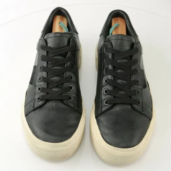 Kendall Kylie Tyler Womens Platform Sneaker Size 7.5 Black Leather Shoe Lace Up - Picture 4 of 12